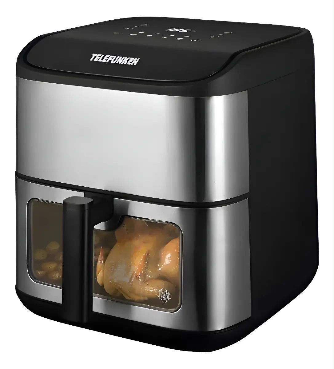 Freidora de Aire Telefunken Air Fryer Digital     Con Visor Transparente y Panel Táctil